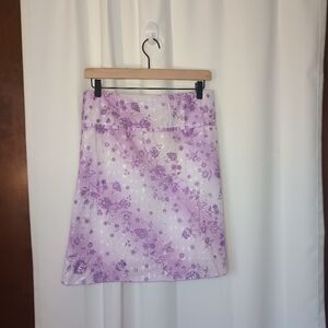 Vintage Exact Change Y2K Embroidered Whimsical Fairy Skirt Juniors 15 Purple